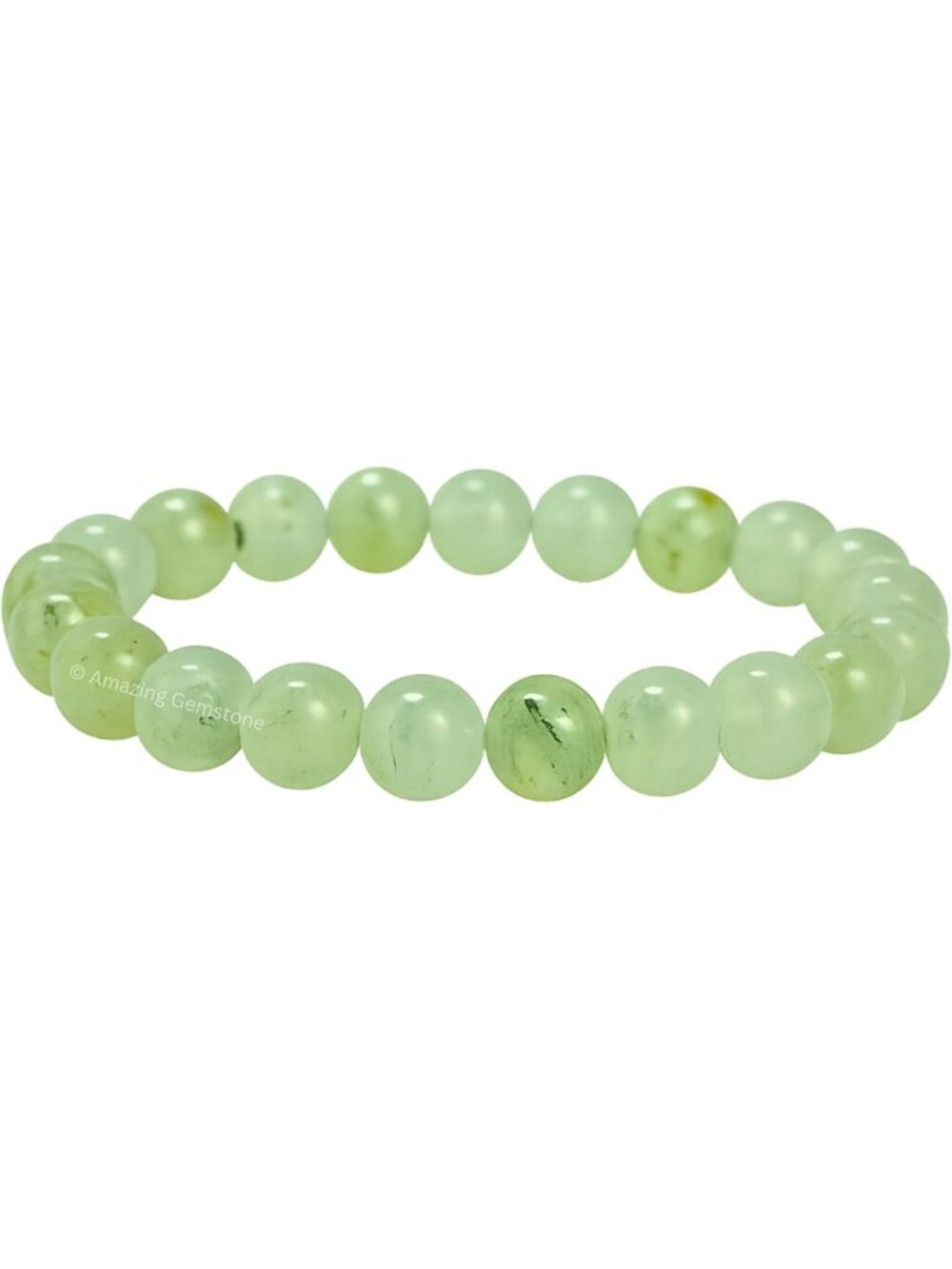 Stunning Prehnite Crystal Bracelet - 8mm Beaded Stretchable Healing Jewelry for